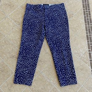 Banana Republic Sloan Fit Navy Dot Pants